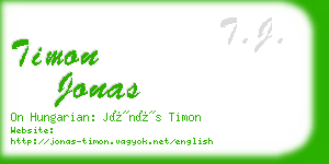 timon jonas business card